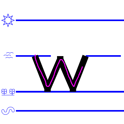 lower case w