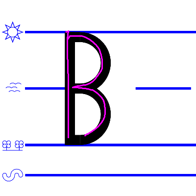 upper case B