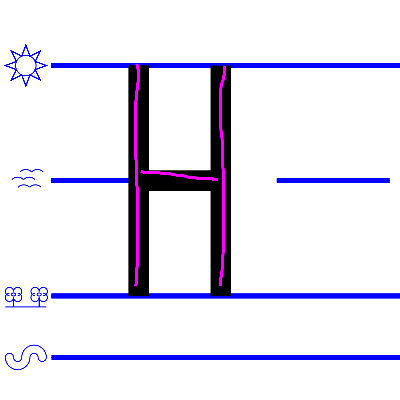 upper case H