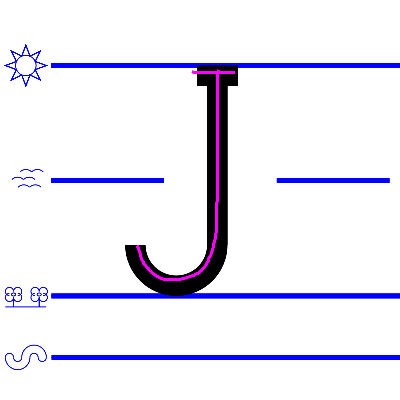 upper case J
