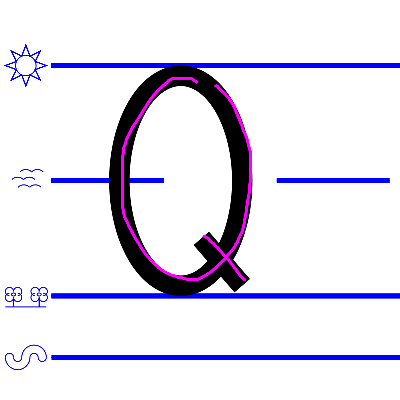 upper case Q